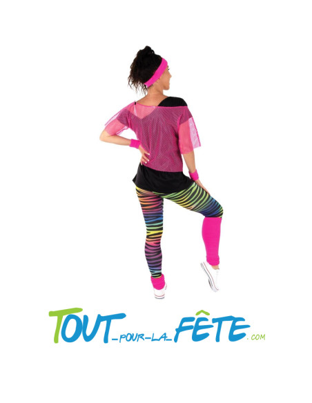 T-shirt résille fluo jaune ou rose fluo