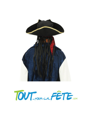 Perruque Pirate avec Bandana Homme