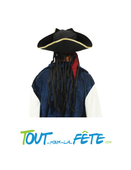 Perruque Pirate avec Bandana Homme