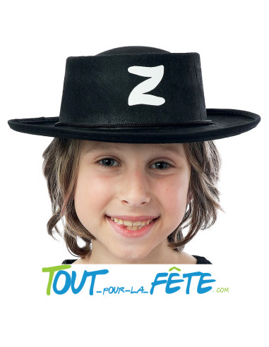 Chapeau de bandit Zorro feutrine