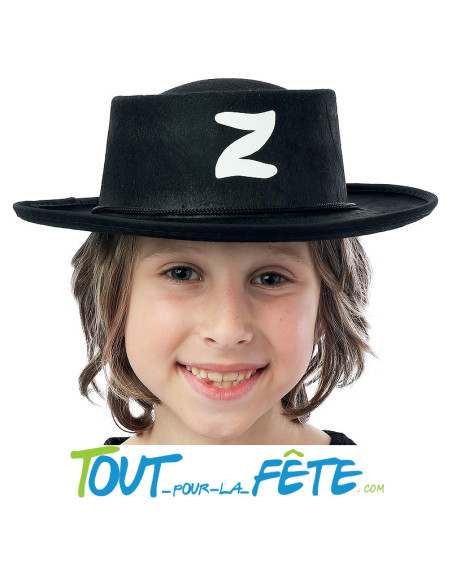 Chapeau de bandit Zorro feutrine