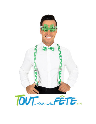 Set Saint-Patrick ( lunettes + noeud papillon + bretelles )