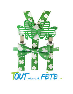 Set Saint-Patrick ( lunettes + noeud papillon + bretelles ) 2