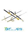 épée de mousquetaire or et noir 68cm ( 2 modèles )