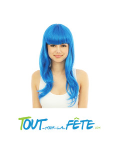 Perruque Longue et Raide avec Frange Femm 2