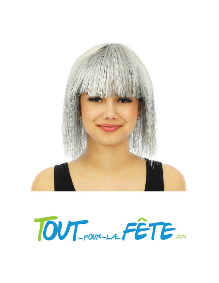 Perruque disco luxe brillante ( 2 coloris disponible )