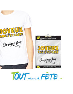 T shirt dédicace joyeux anniversaire 2