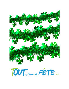 1 guirlande verte trèfle 3m