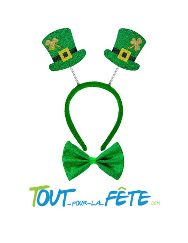 Set Saint-Patrick ( serre-tête + nœud papillon )