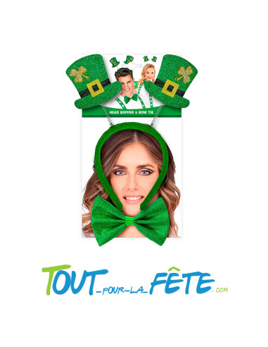 Set Saint-Patrick ( serre-tête + nœud papillon )