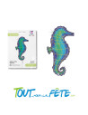 Ballon aluminium forme Hippocampes 91cm