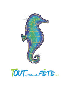 Ballon aluminium forme Hippocampes 91cm 2