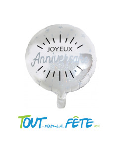 Ballon aluminium Joyeux Anniversaire Etincelant 45cm 2