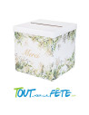 Urne Feuillage Merci 20x20x20cm