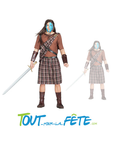 Costume Highlander ( guerrier ecossais ) taille XL