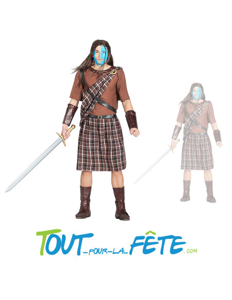 Costume Highlander ( guerrier ecossais ) taille XL