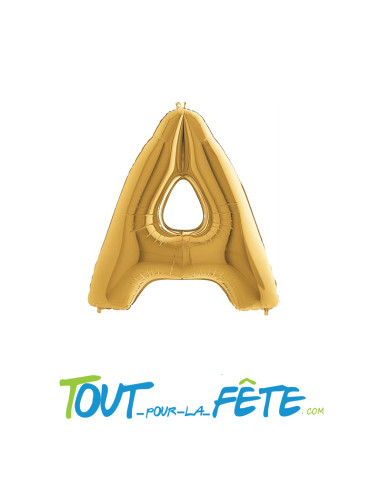 Ballon lettre aluminium 102 cm OR Air / Hélium