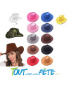 Chapeau de Cowboy ou Cowgirl en suédine plusieurs couleurs