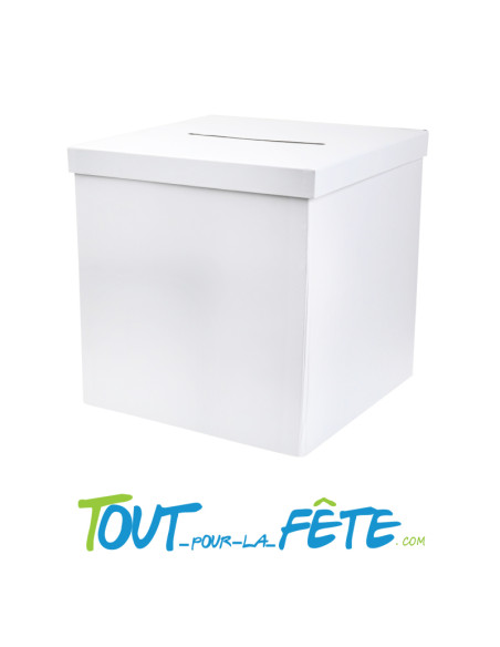 Urne Carrée  Blanche 20x20x20cm