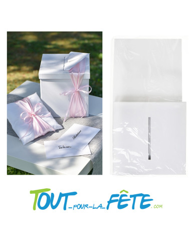 Urne Carrée  Blanche 20x20x20cm