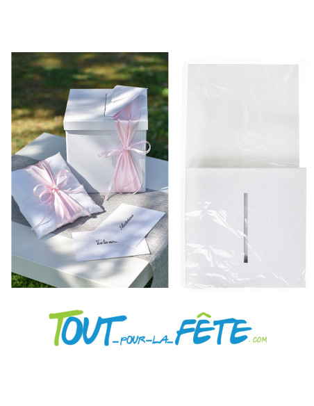 Urne Carrée  Blanche 20x20x20cm