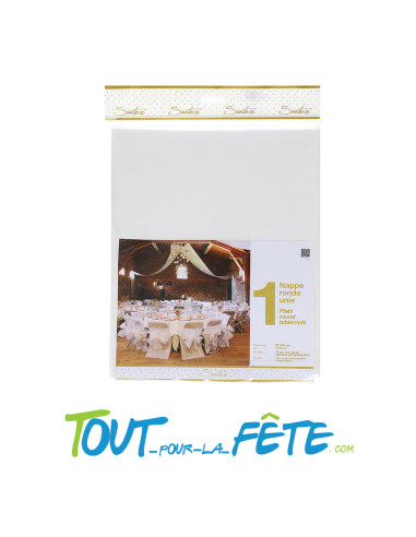Nappe ronde de diamètre 2.40m blanche en intissé