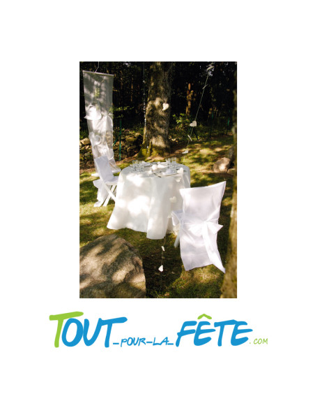 Nappe ronde de diamètre 2.40m blanche en intissé