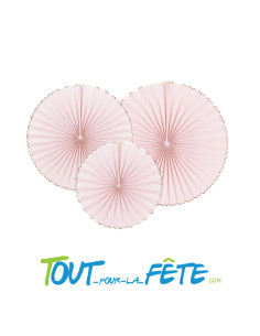Set de 3 Eventails 23cm, 32cm, 40cm