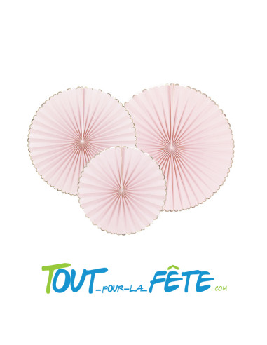 Set de 3 Eventails 23cm, 32cm, 40cm