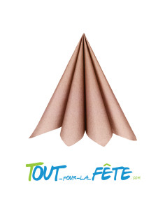 Sachet de 25 serviettes tissus airlaid rose gold 40x40 CM