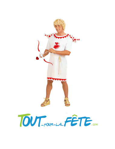 Costume cupidon (tunique, ceinture, ailes)