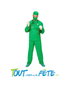 Déguisement medecin chirurgien vert XL
