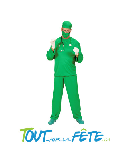 Déguisement medecin chirurgien vert XL