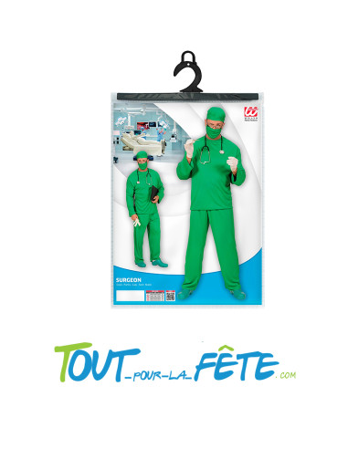 Déguisement medecin chirurgien vert XL