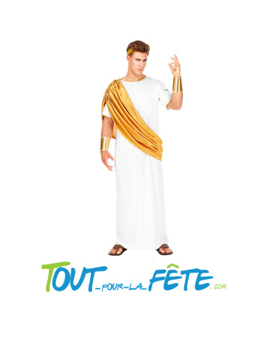 Costume toge blanche et doré Romains