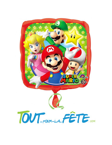 Ballon aluminium Super Mario© 43cm