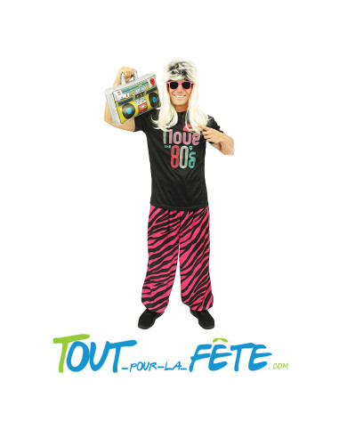 Costume année 80 "I love the 80's"