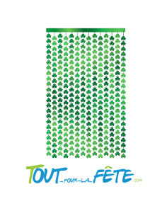 Rideau a frange trèfles Saint-Patrick 2m x 1m