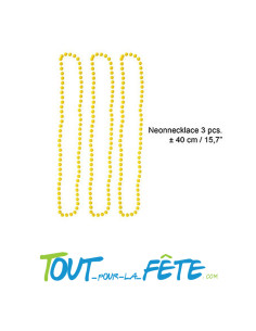 Lot de 3 colliers néon fluo 3 coloris 2