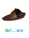 Chapeau Robin des bois brun avec plume noir