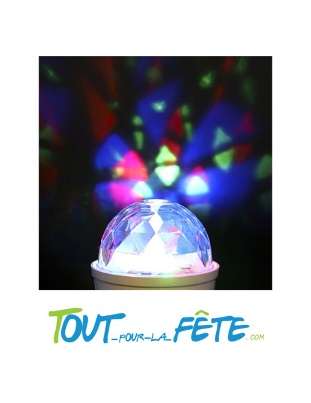 Ampoule led effet boule disco rotative 3w