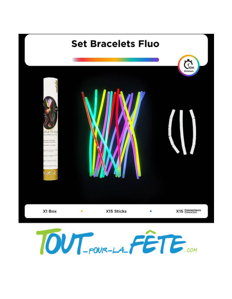 Lot de 15 bracelets lumineux a craquer