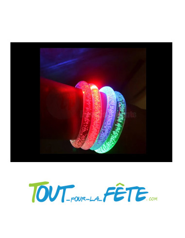 1 bracelet lumineux led bulles ( coloris aléatoire )