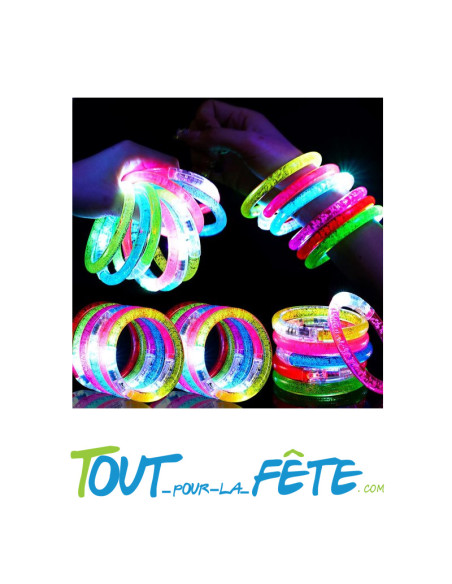 1 bracelet lumineux led bulles ( coloris aléatoire )