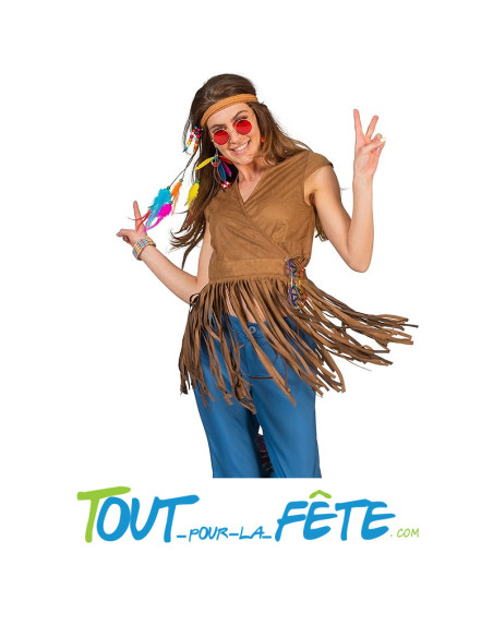 Gilet de Hippie Adulte Taille M