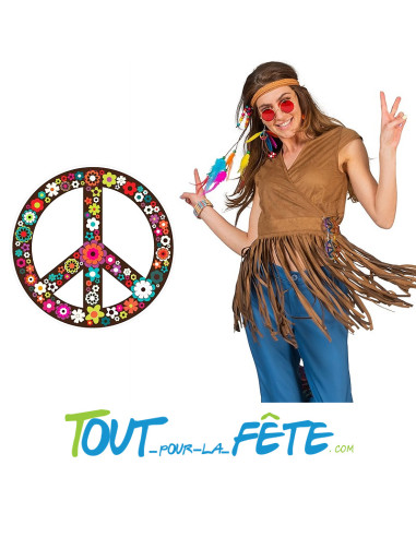 Gilet de Hippie Adulte Taille M