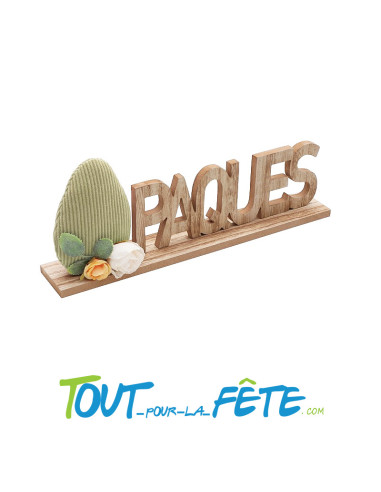 Centre de table Pâques bois