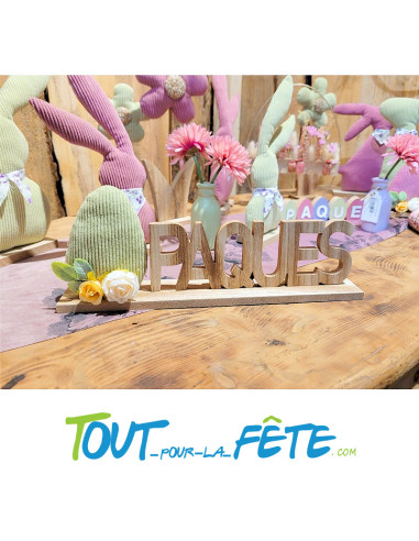 Centre de table Pâques bois