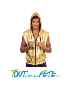 Veste sans manche a capuche or taille L 2