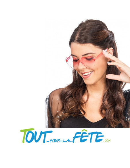 Lunettes plastique forme cœur verres fumés